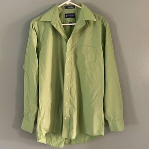 Stanford Essentials Men’s Size 15-15 1/2 Light Green Dress Shirt